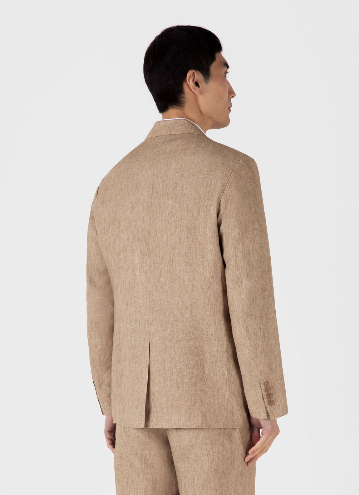Men's Linen Two-Piece Suit in Dune Melange