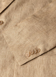 Men's Linen Blazer in Dune Melange