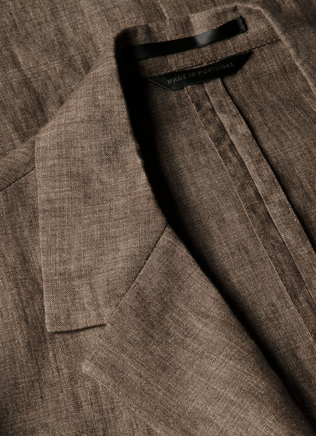 Men's Linen Blazer in Dark Walnut