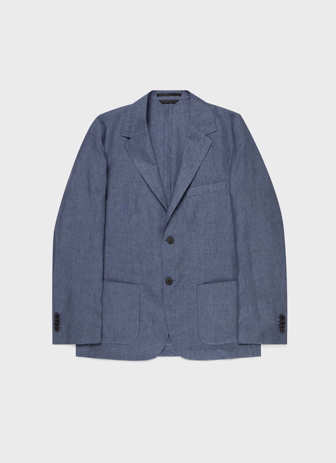 Men's Linen Two-Piece Suit in Soft Denim Melange
