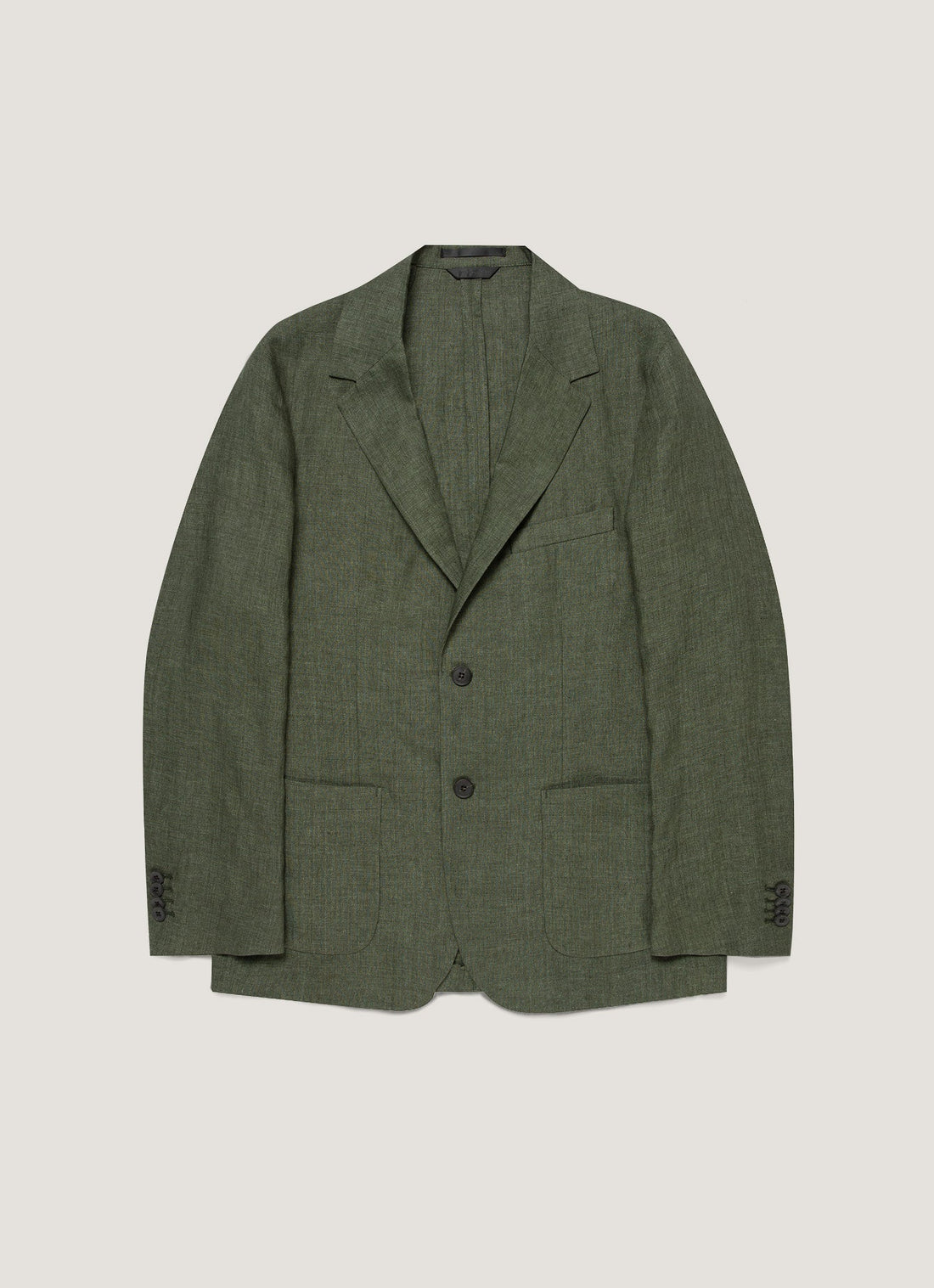 Men's Linen Blazer in Hunter Green