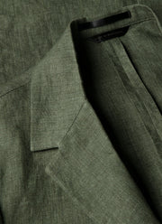 Men's Linen Blazer in Hunter Green