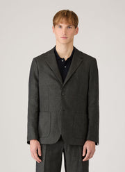 Men's Linen Blazer in Forest