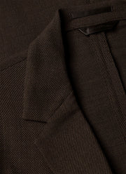 Men's Textured Wool Blazer in Truffle