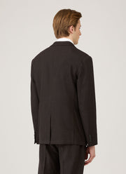 Men's Textured Wool Blazer in Truffle