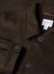 Men's Wool Twin Pocket Jacket in Truffle