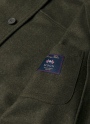 Men's Wool Twin Pocket Jacket in Drill Green