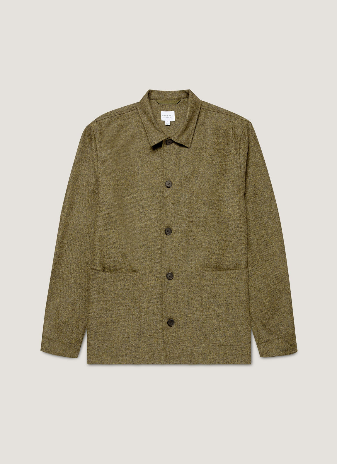 Men's Wool Twin Pocket Jacket in Sea Moss