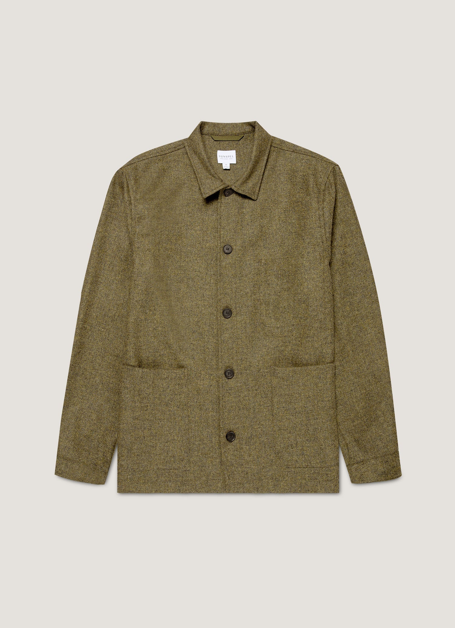 Men's Wool Twin Pocket Jacket in Sea Moss