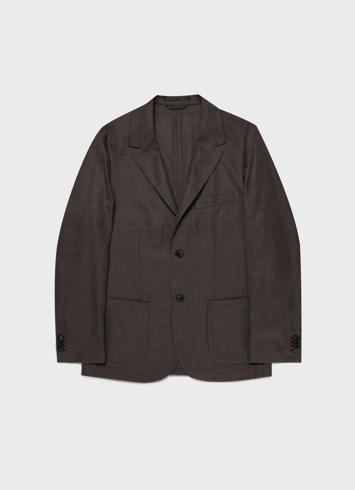 Men's Lightweight Travel Wool Blazer in Light Coffee Melange