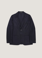 Men's Lightweight Travel Wool Two-Piece Suit in Navy