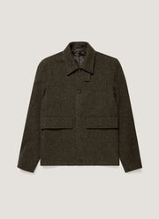 Men's Tweed Field Jacket in Loden Green