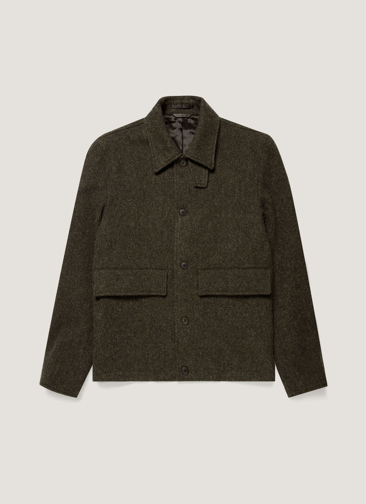 Men's Tweed Field Jacket in Loden Green