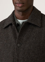 Men's Tweed Field Jacket in Dark Charcoal