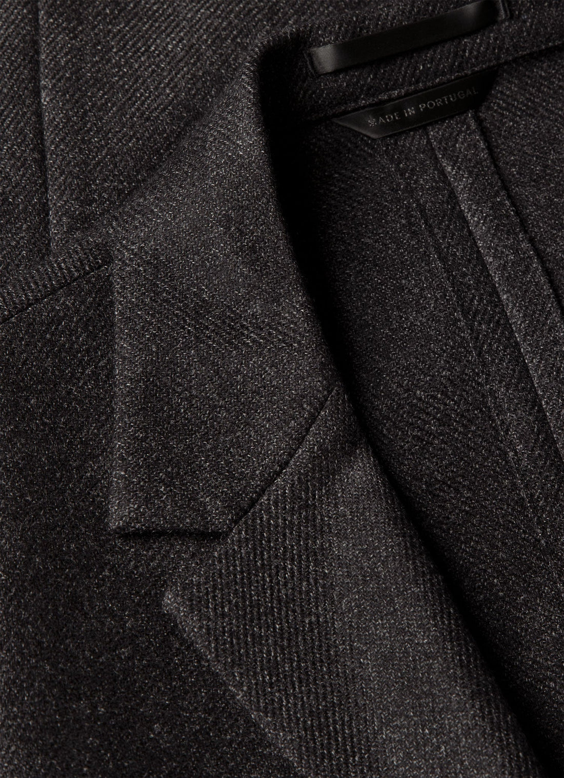 Men's Wool Silk Tweed Blazer in Anthracite