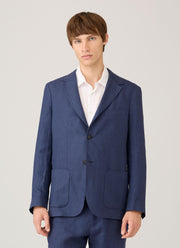 Men's Linen Blazer in Light Navy