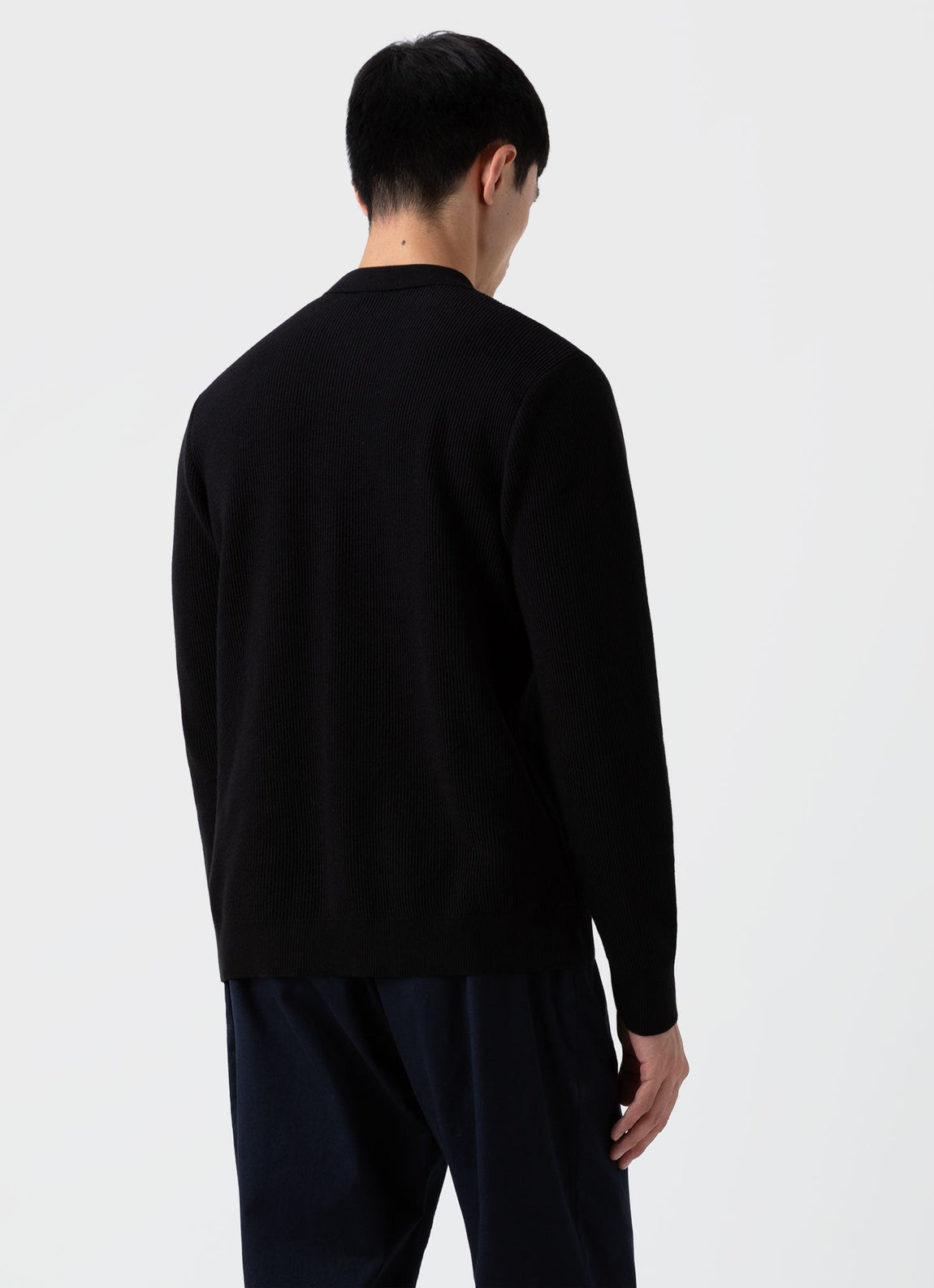 Men's Knitted Jacket in Black