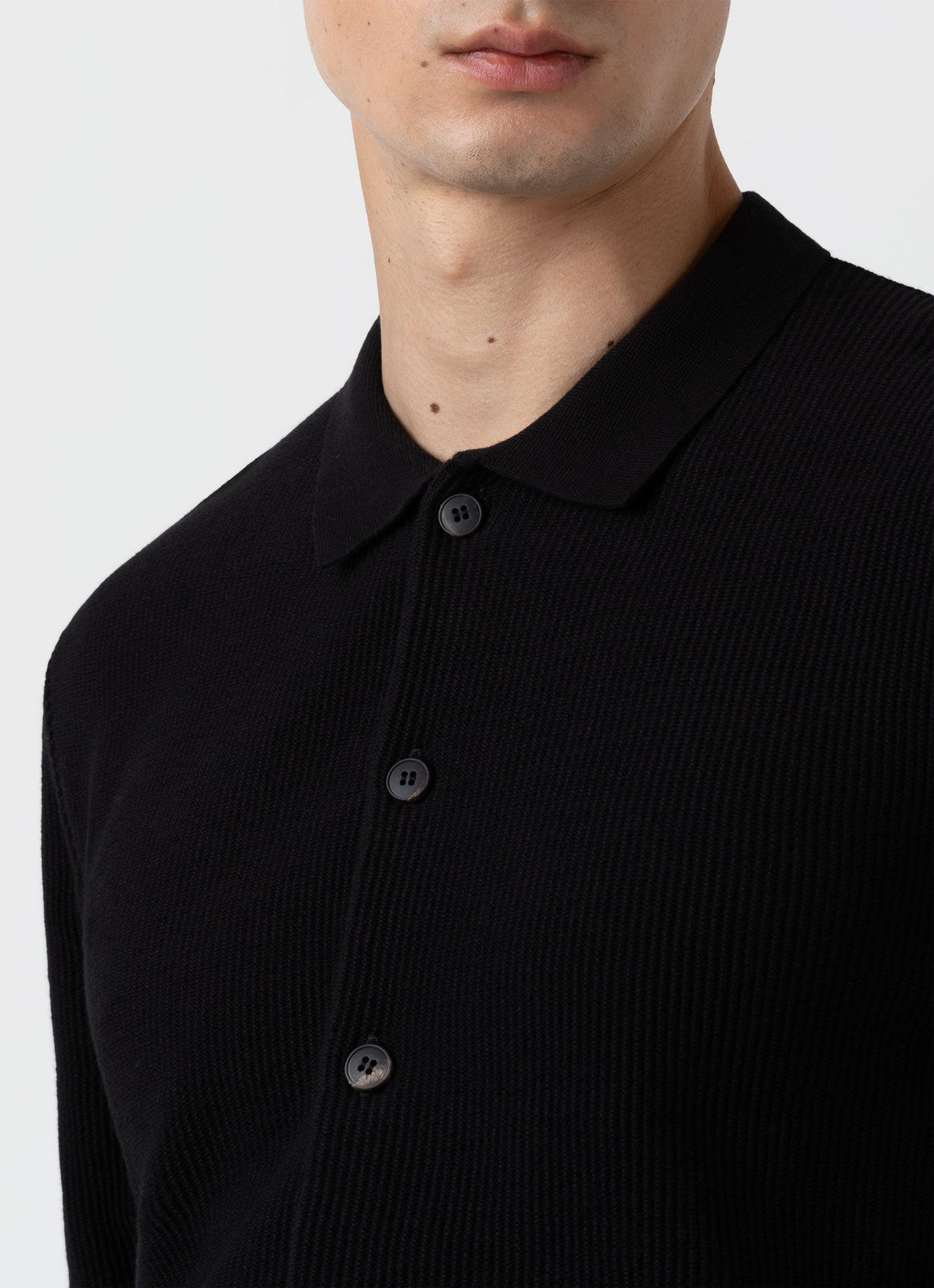 Men's Knitted Jacket in Black
