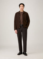 Men's Double Faced Jacket in Truffle