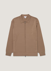 Men's Merino Milano Zip Jacket in Sandstone