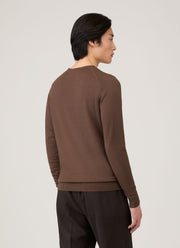 Men's Extra-Fine Merino Crew Neck in Bark