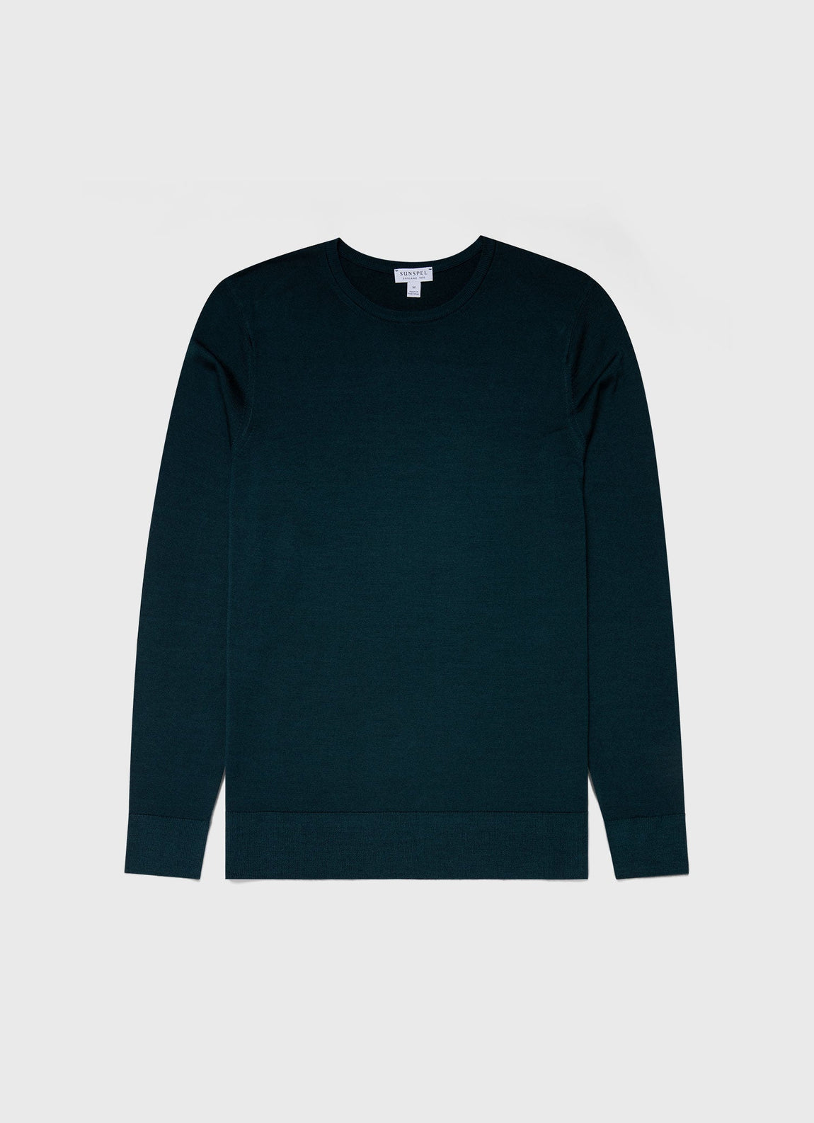 Men's Extra-Fine Merino Crew Neck in Peacock