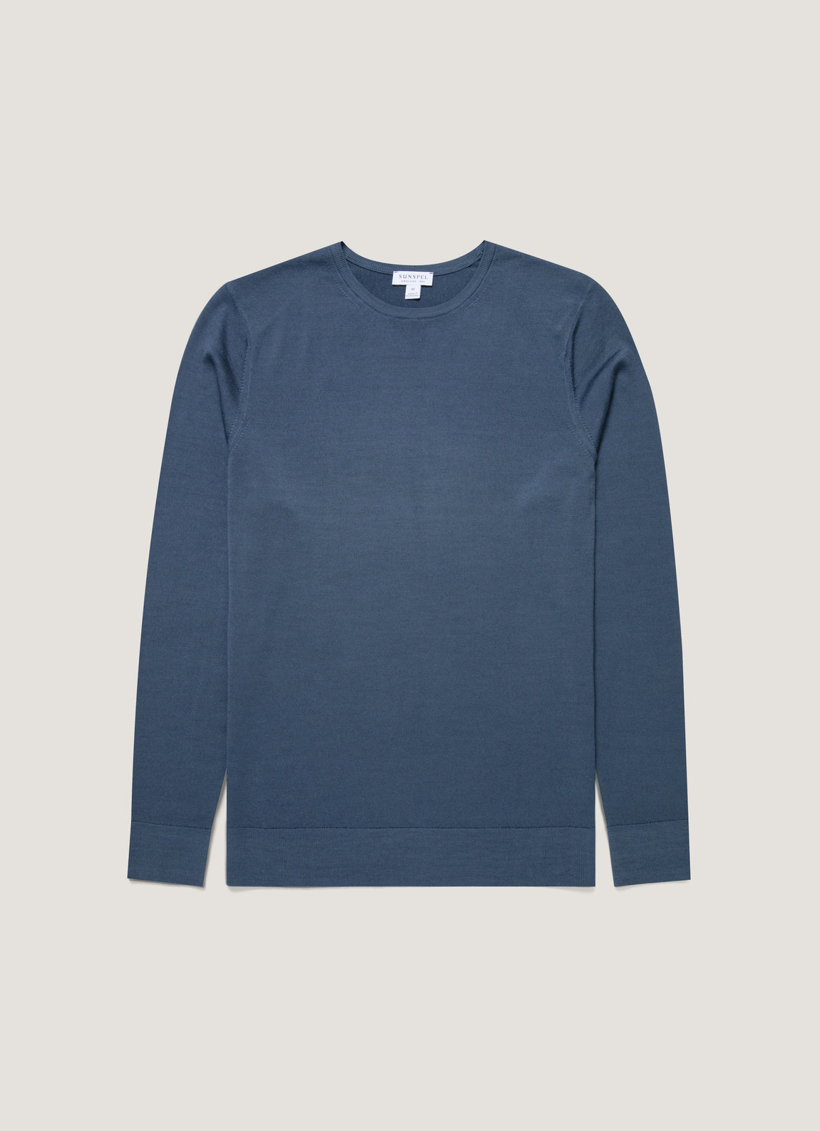 Men's Extra-Fine Merino Crew Neck in Slate Blue
