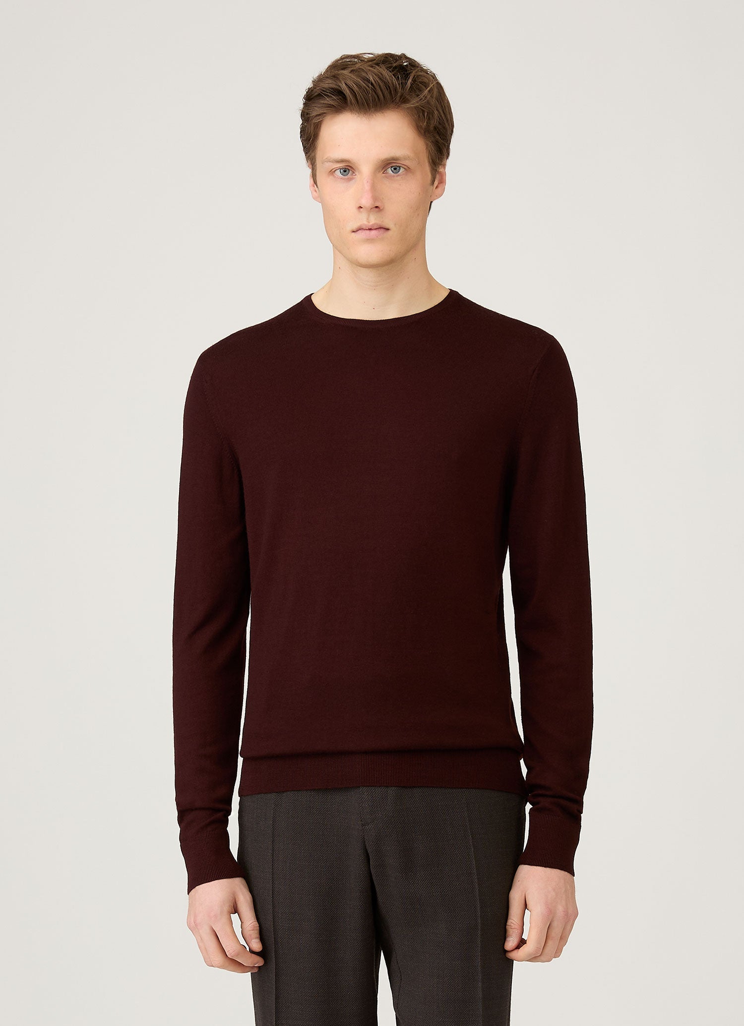 Men's Extra-Fine Merino Crew Neck in Bakelite