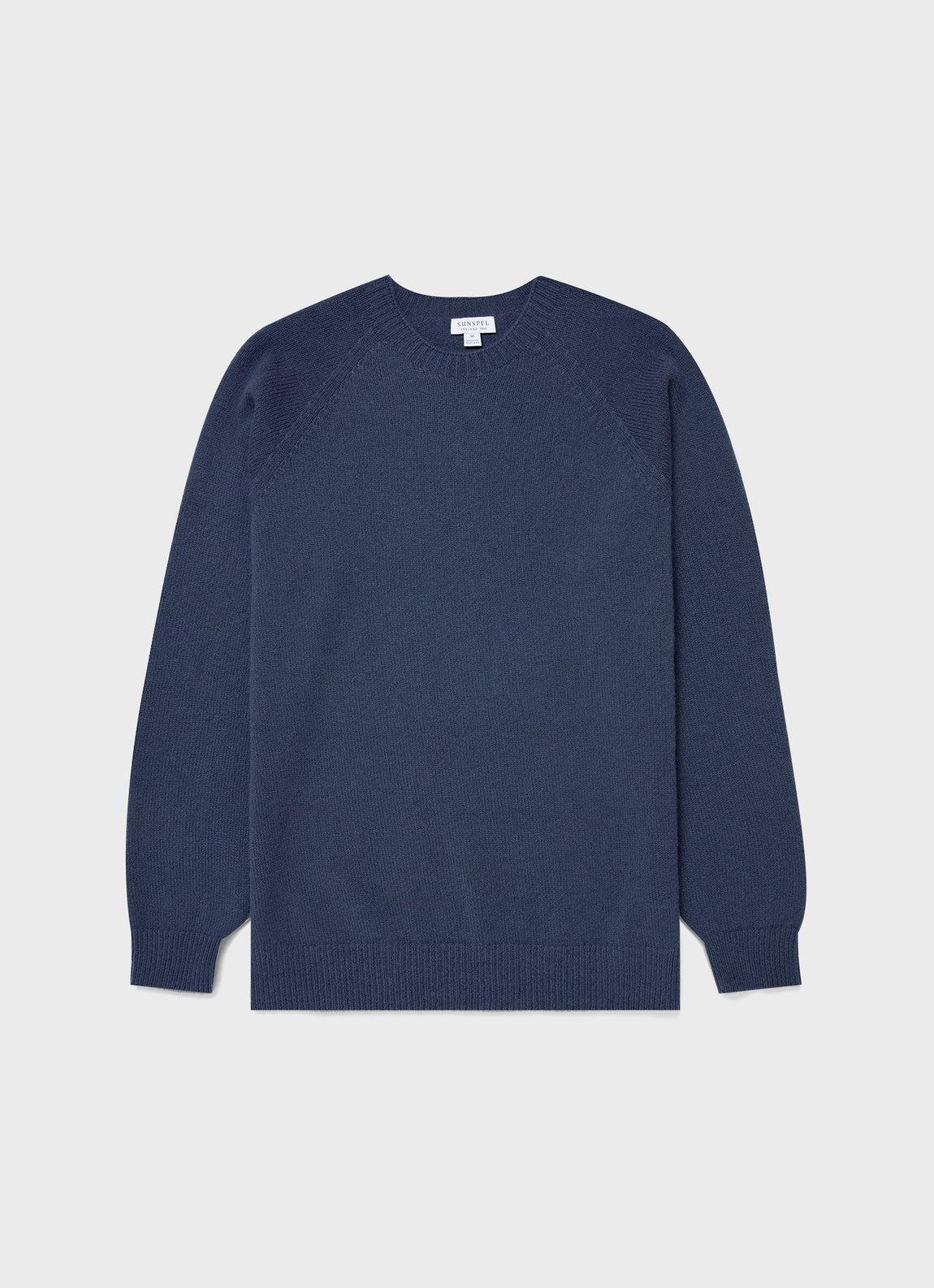 Men's Lambswool Crew Neck Jumper in Slate Blue