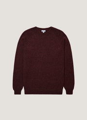 Men's Lambswool Crew Neck Jumper in Bakelite Twist