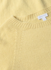 Men's Lambswool Crew Neck Jumper in Dusty Yellow