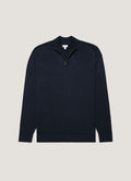 Men's Extra-Fine Merino Zip Neck in Navy