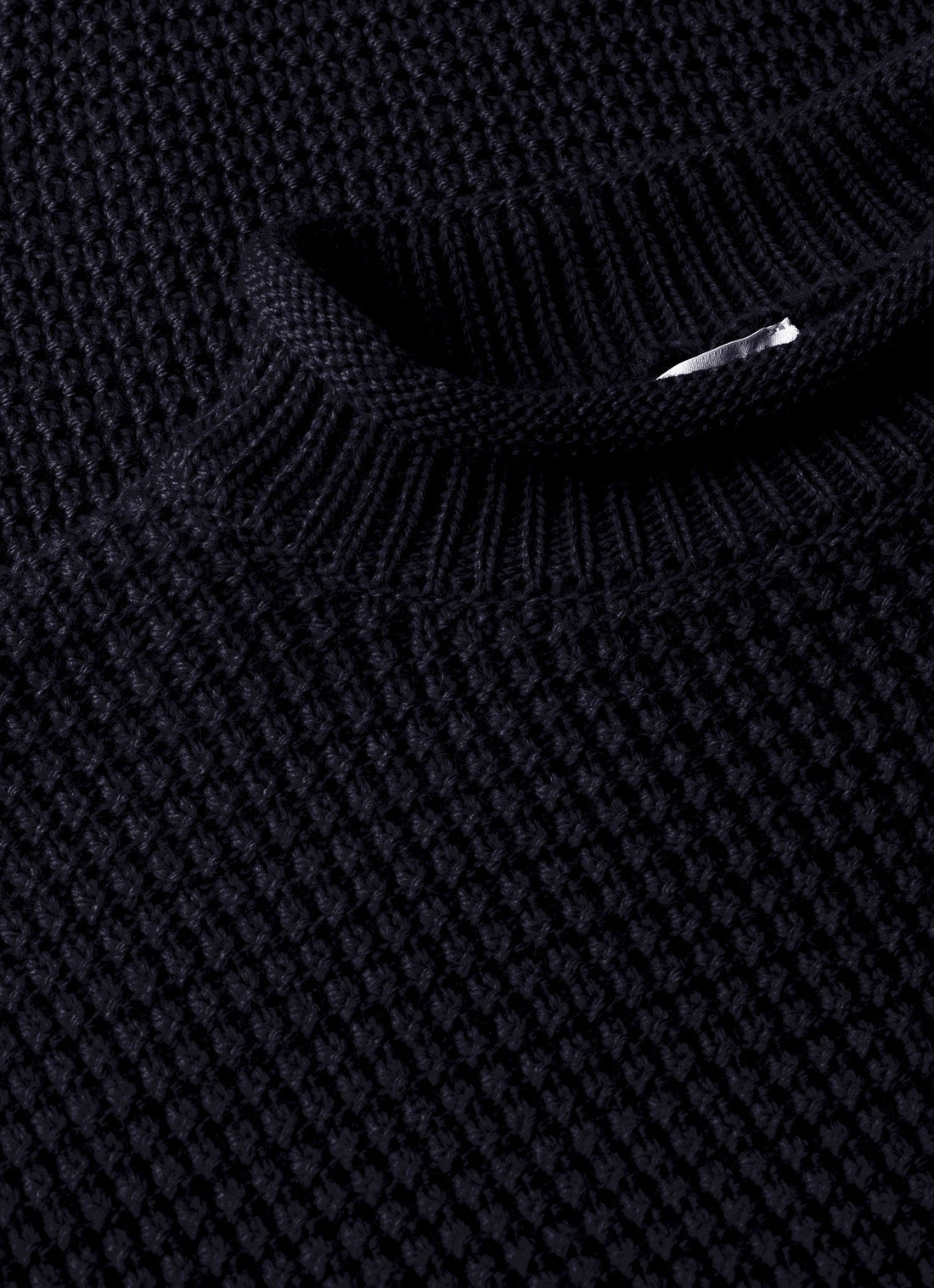 Men's Merino Fisherman Jumper in Navy