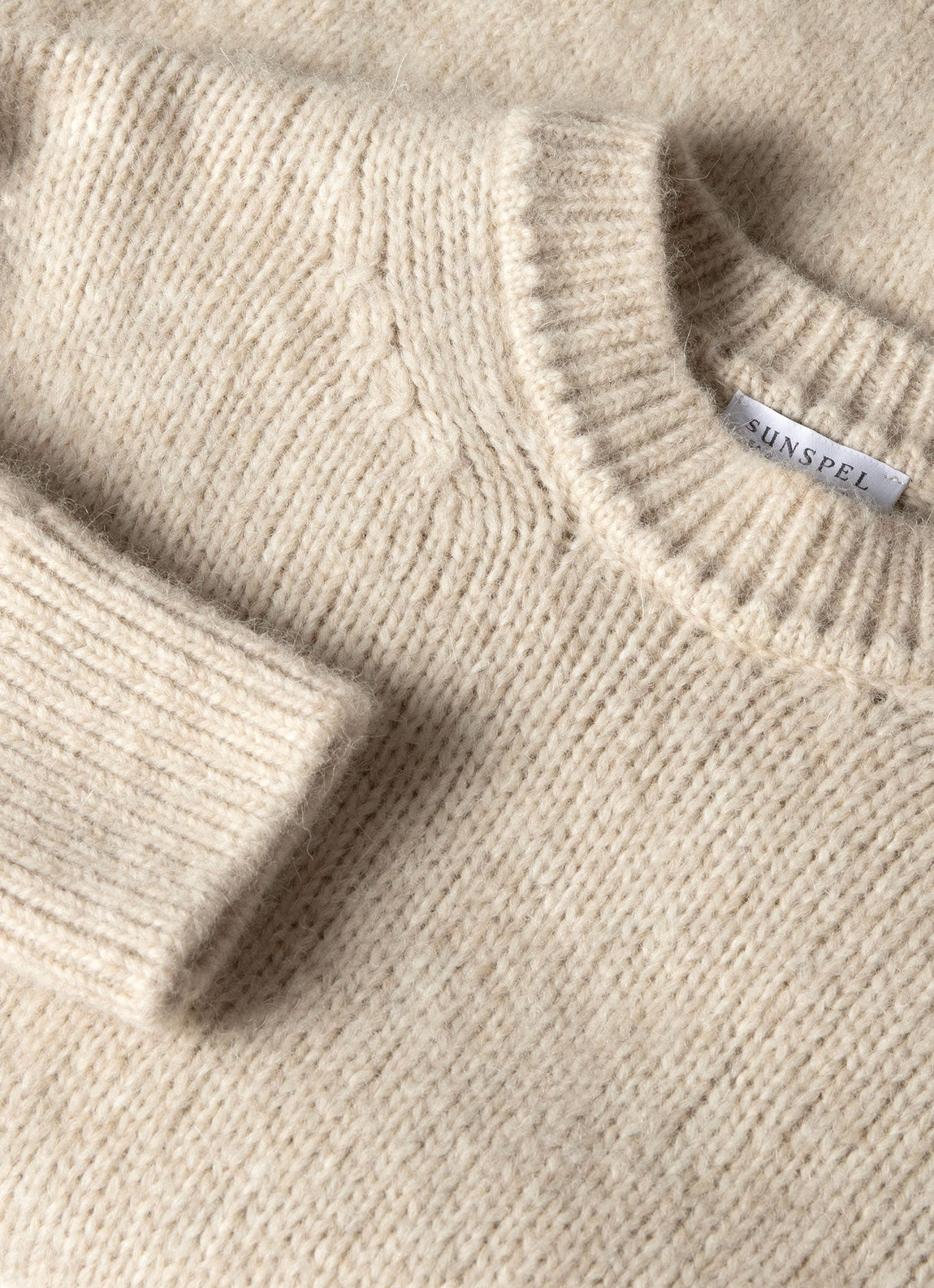 Men's Alpaca Wool Jumper in Ecru