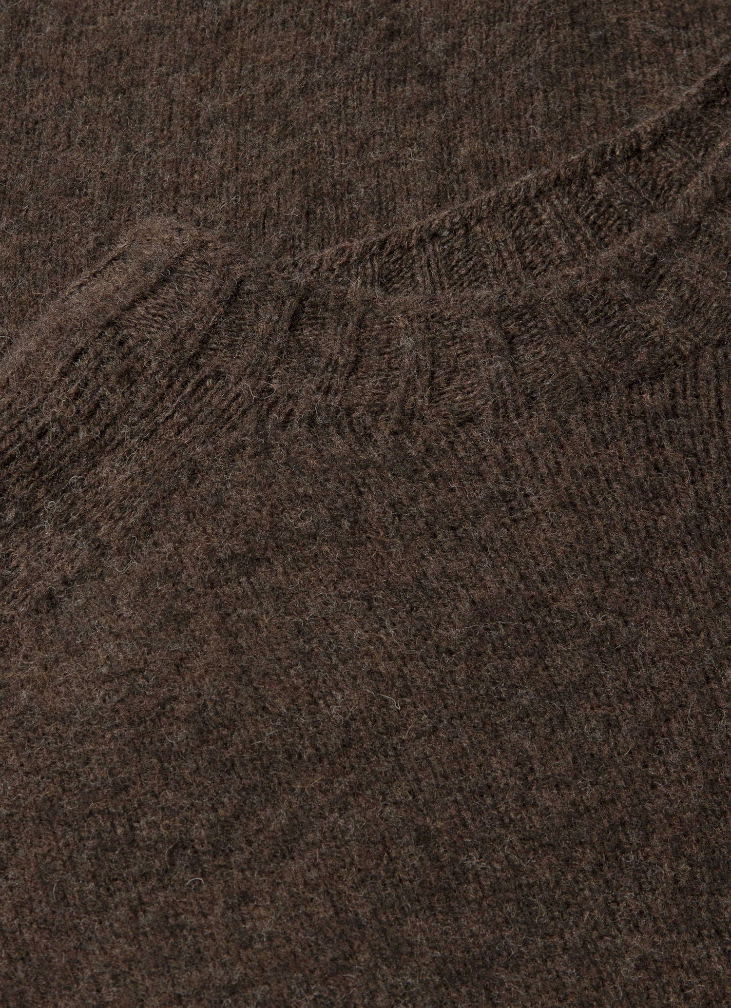 Men's Shetland Crew Neck Jumper in Bark