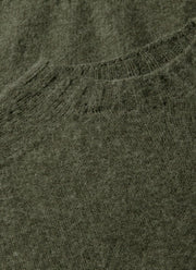 Men's Shetland Crew Neck Jumper in Sea Moss