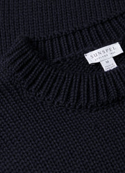 Men's Fisherman Jumper in Navy
