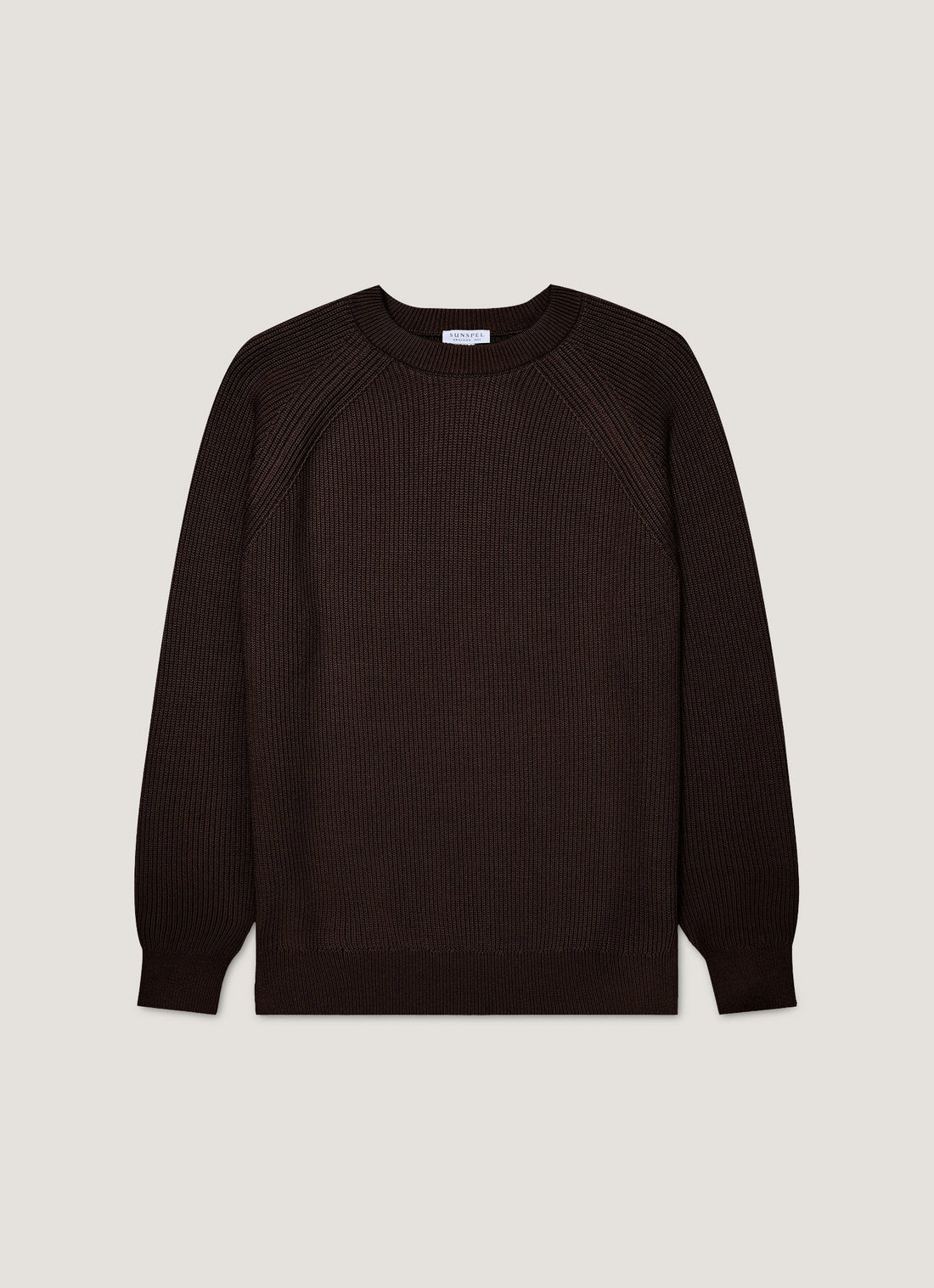 Men's Ribbed Jumper in Truffle
