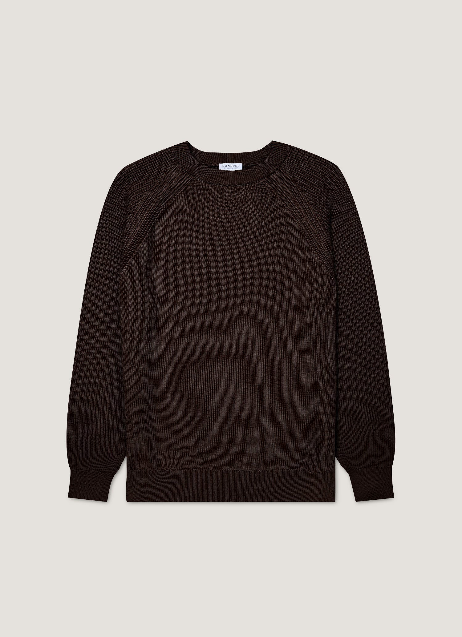 Men's Ribbed Jumper in Truffle