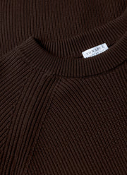 Men's Ribbed Jumper in Truffle