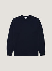 Men's Cashmere Crew Neck Jumper in Navy