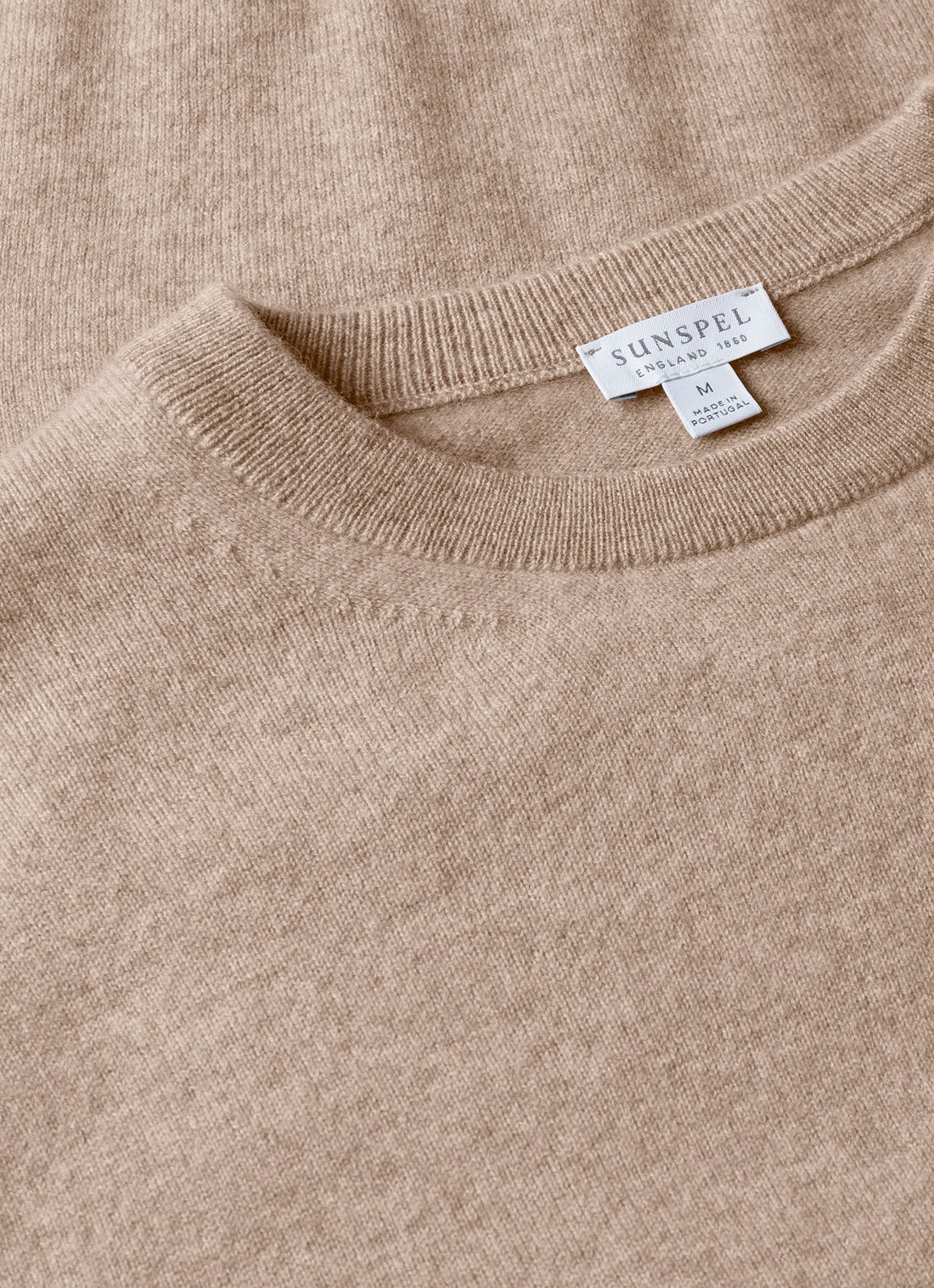Men's Cashmere Crew Neck Jumper in Oatmeal Melange