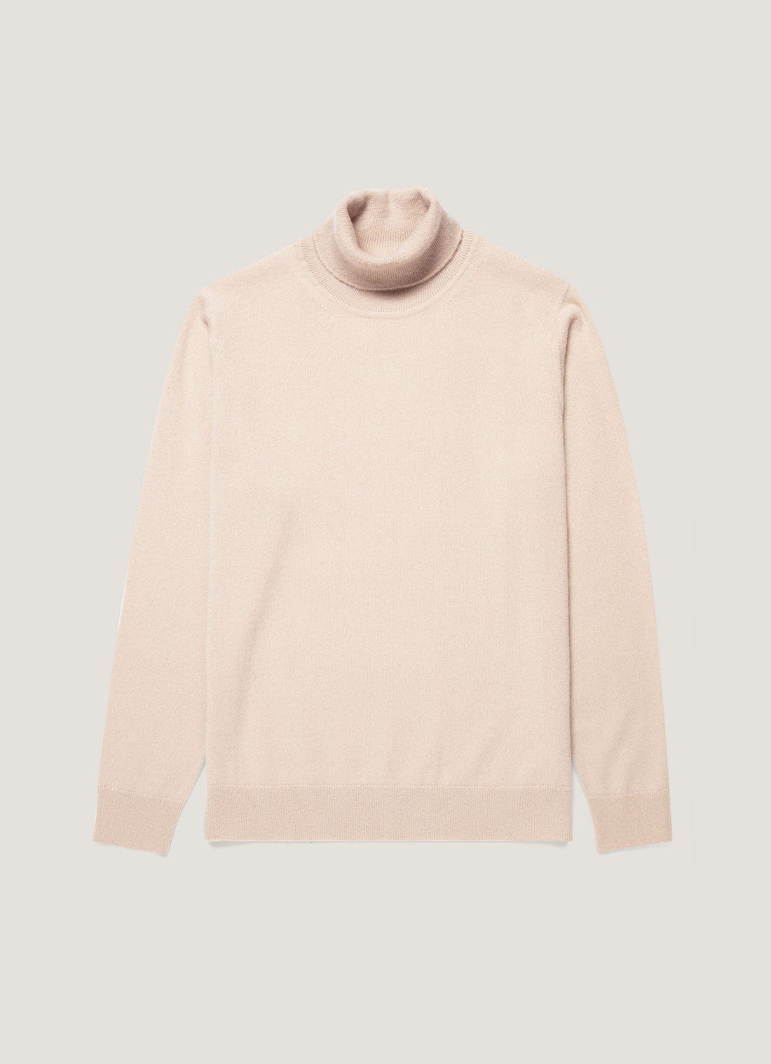 Men's Cashmere Roll Neck Jumper in Swansdown