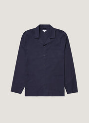 Men's Cotton Flannel Pyjama Set in Navy