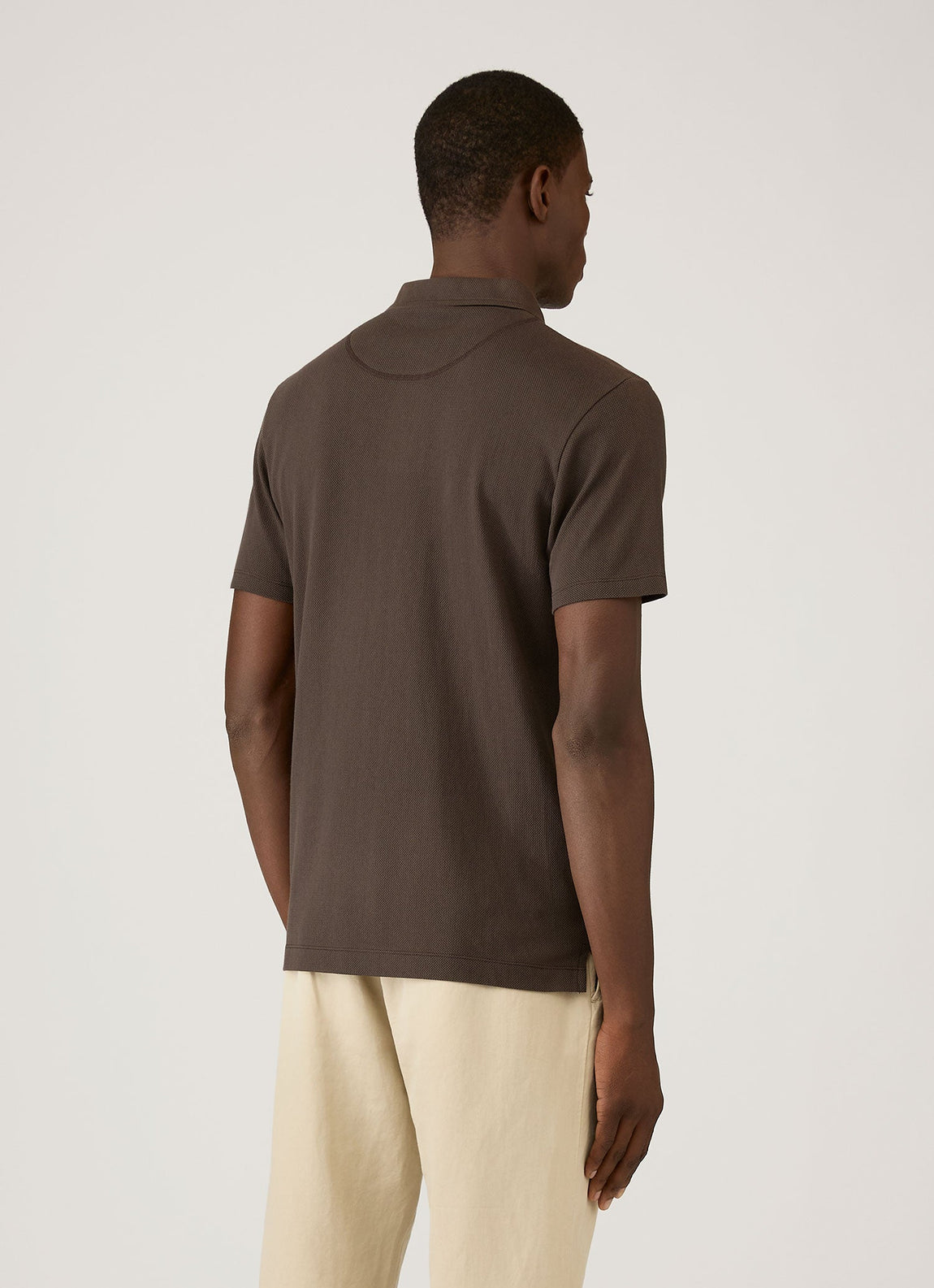 Men's Riviera Polo Shirt in Dark Chocolate