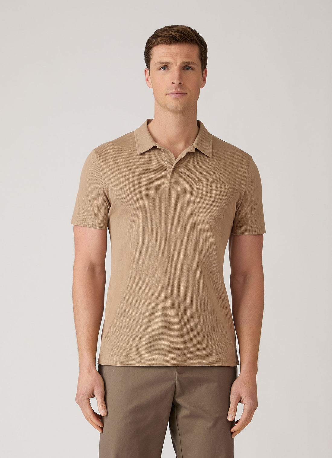 Men's Riviera Polo Shirt in Dark Beige