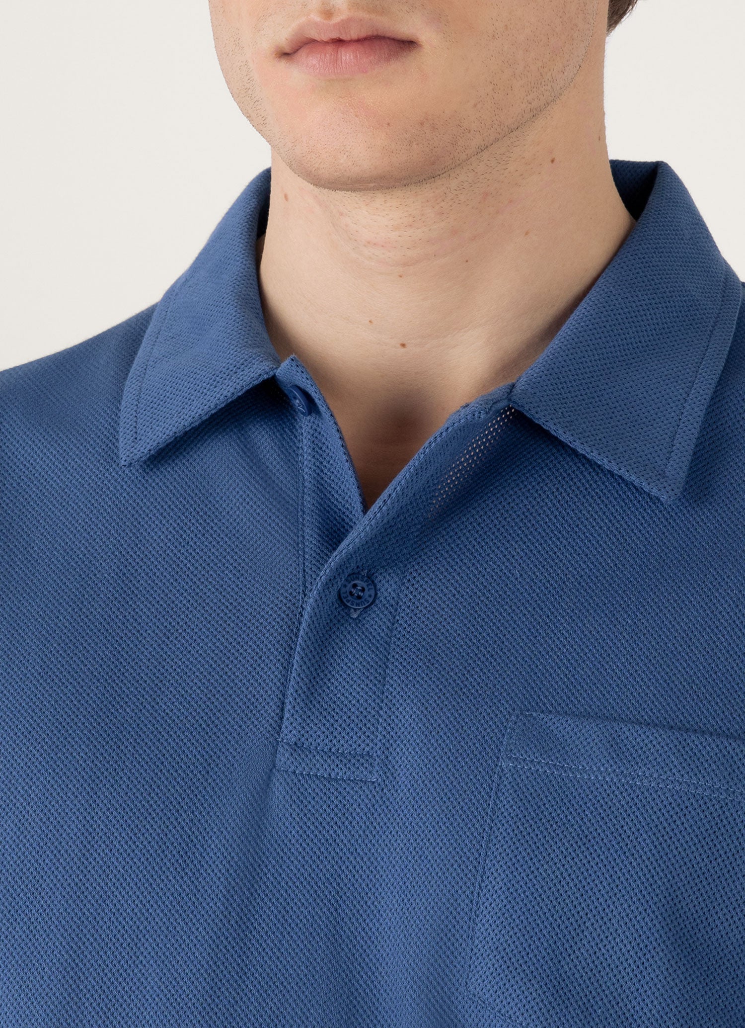 Men's Riviera Polo Shirt in Soft Denim