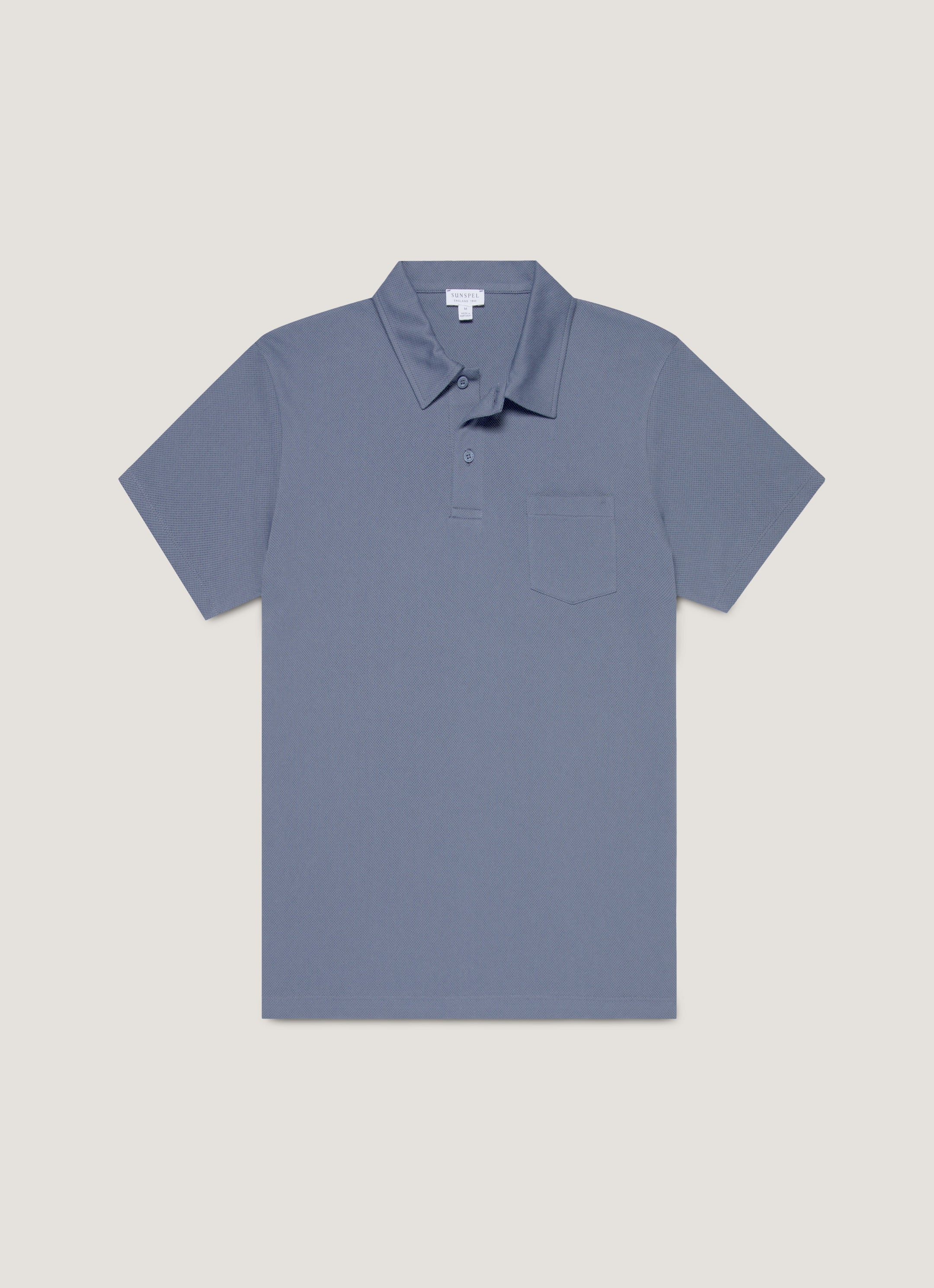 Men's Riviera Polo Shirt in Selvedge Blue