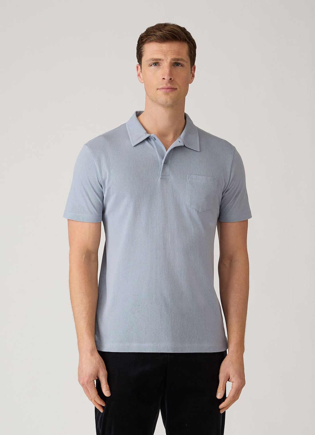 Men's Riviera Polo Shirt in Powder Blue