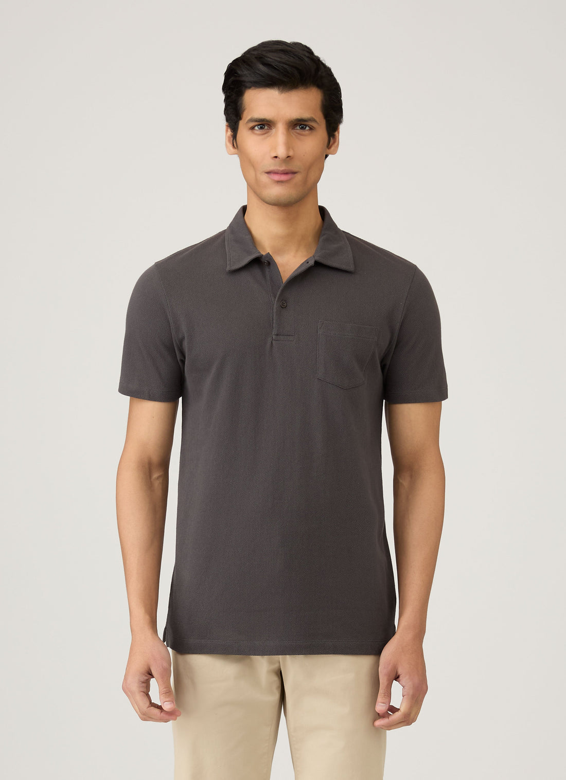 Men's Riviera Polo Shirt in Charcoal